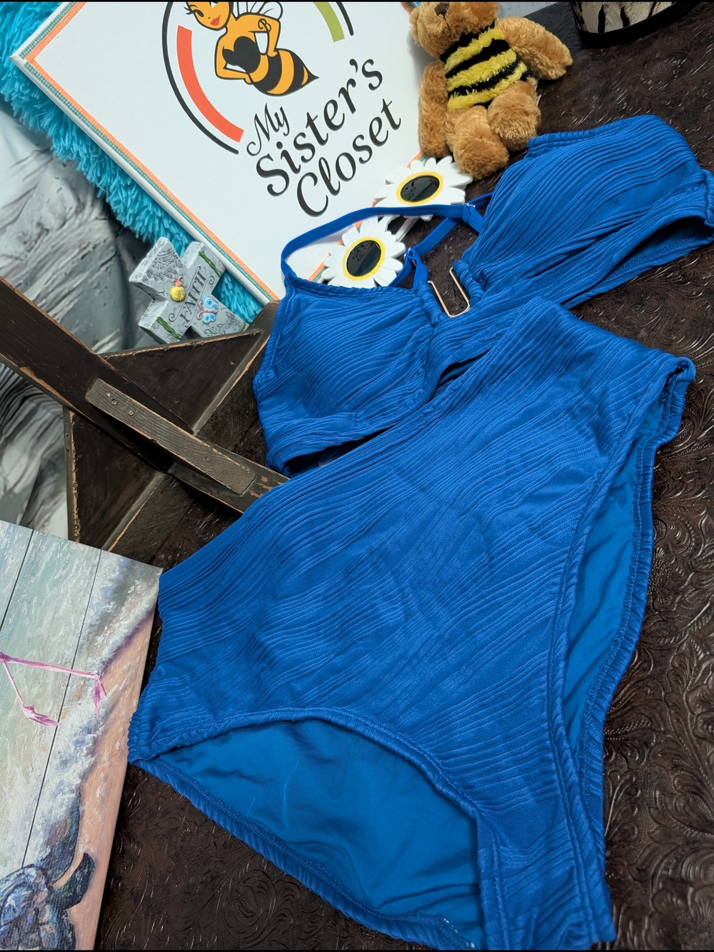 Source Unknown Royal Blue Two-Piece Women's Swimsuit